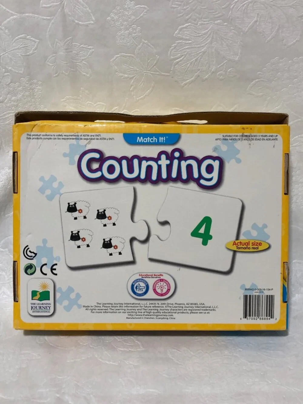 The Learning Journey: Match It! 30 Piece Self-Correcting Number & Learn to Count